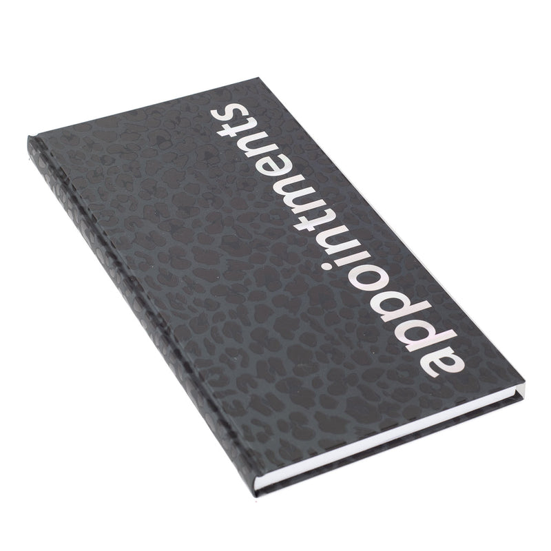 Appointment Book 3 Assistant -  Black Leopard Print