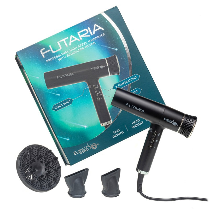 Professional Head Jog Hairdryer Futaria Black