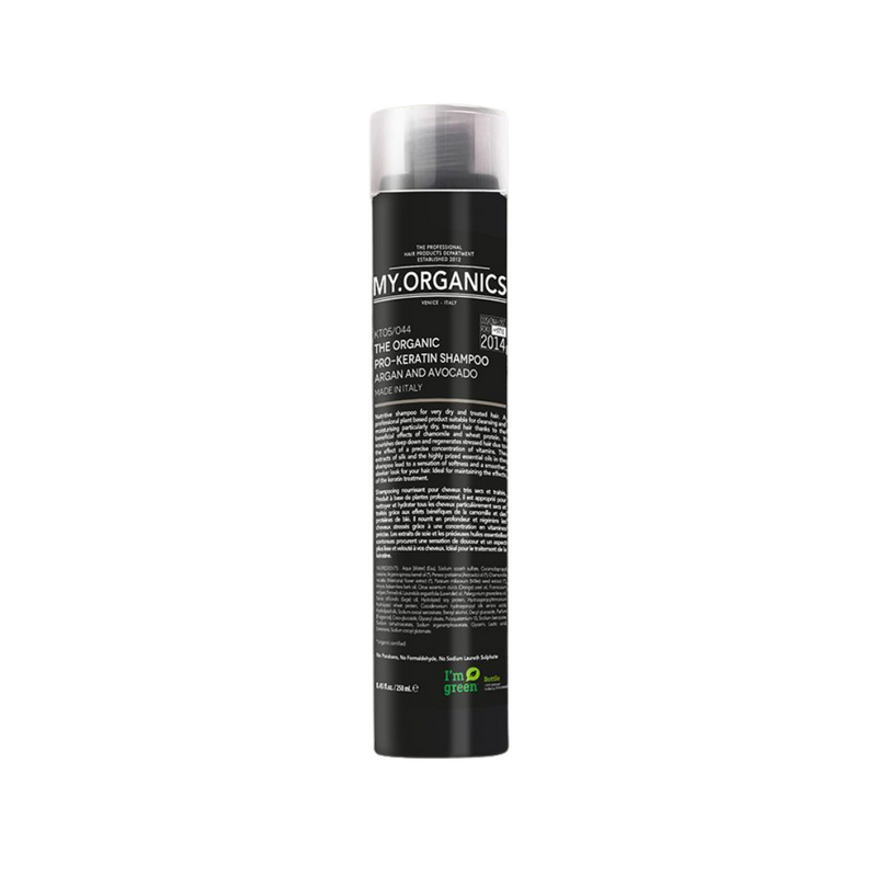 The Organic Pro-Keratin Shampoo Argan and Avocado 250ml